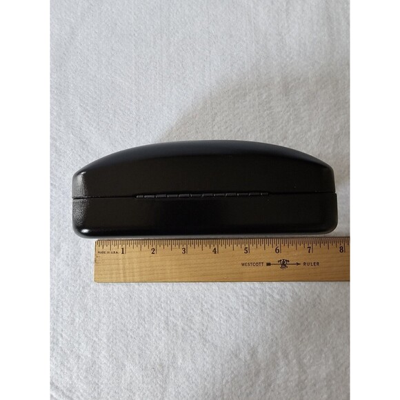 Coach New York Black Leather Hard Clam Shell Eyeglass Sunglass Case - Picture 6 of 9